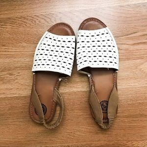 White and Leather Sandals
